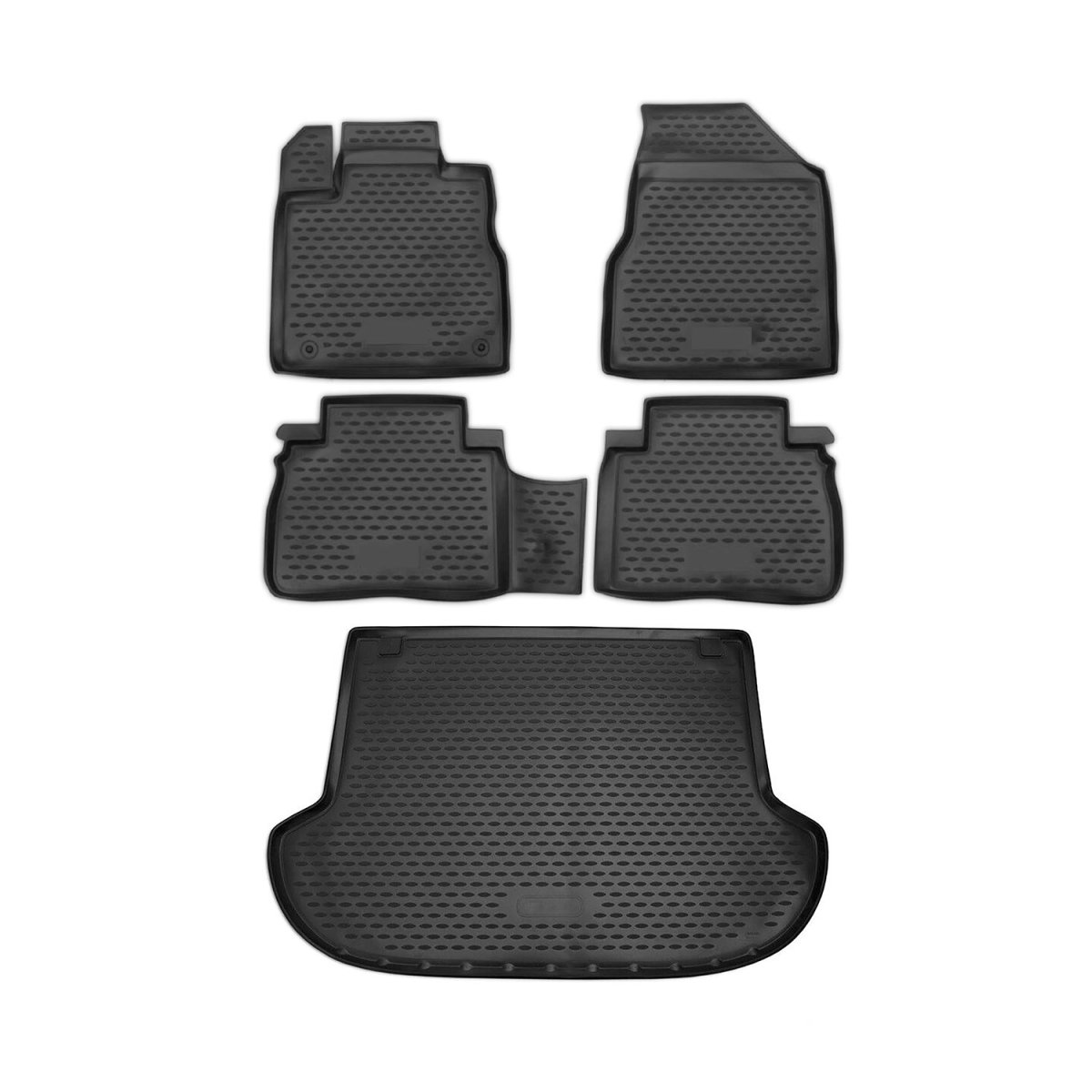 Nissan Murano Floor-Trunk Mats - Omac - 3D - Black - '09-'14